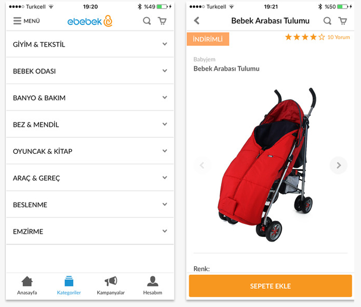 ebebek  mobil uygulamasını baştan aşağı yeniledi!