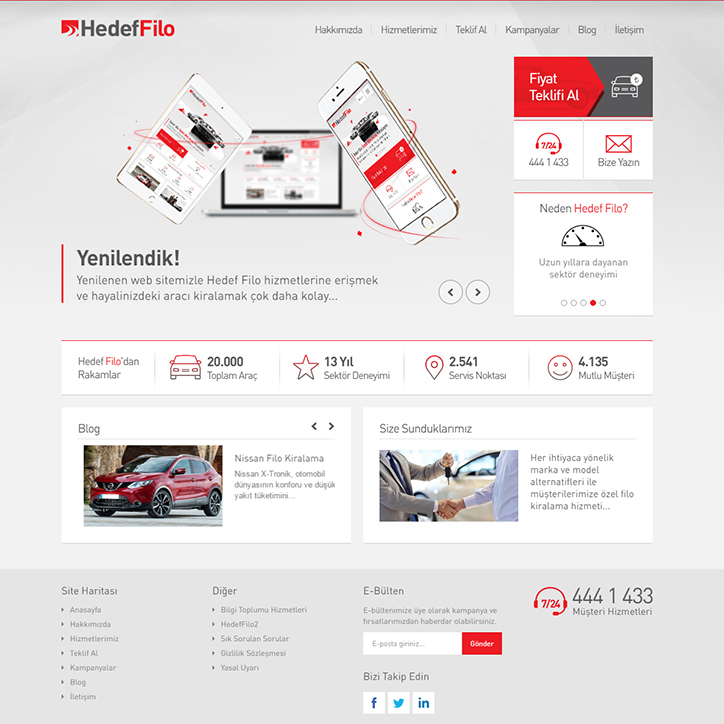 Hedef Filo Kurumsal Web Sitesi