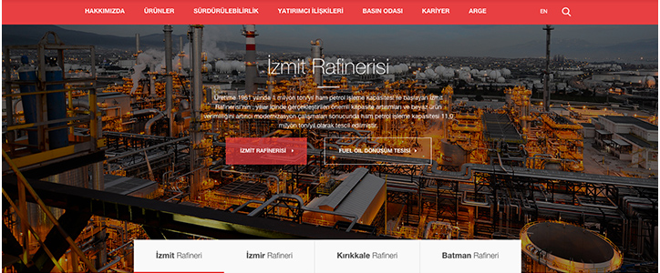 tüpraş yeni web sitesi