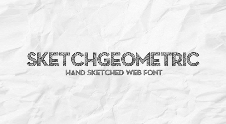 sketch geometric yazı tipi