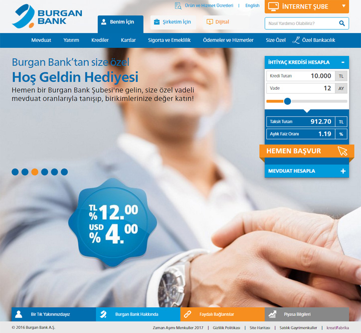 Burgan Bank Web Sitesi 