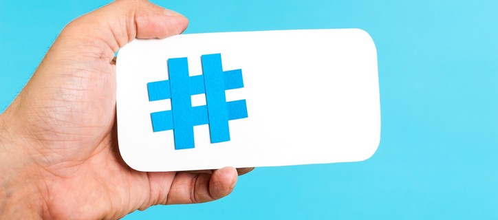Mobile Hashtag Horizontal Concept